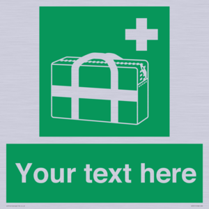 Custom sign safe condition Medical grab bag